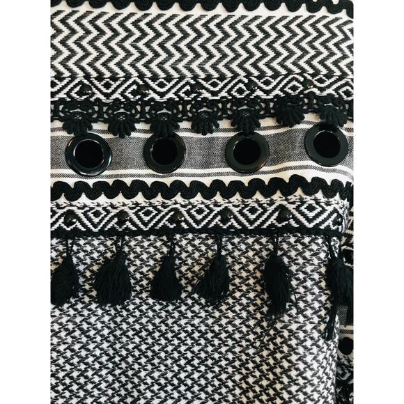 DodoBarOr Peasant Top Nathaniel Cotton V-Neck Boho Festival Pom Pom Girlcore, M - Picture 11 of 14